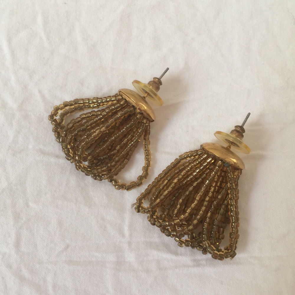 Earrings Delicate Vintage Tiny Beads Pierced - image 7